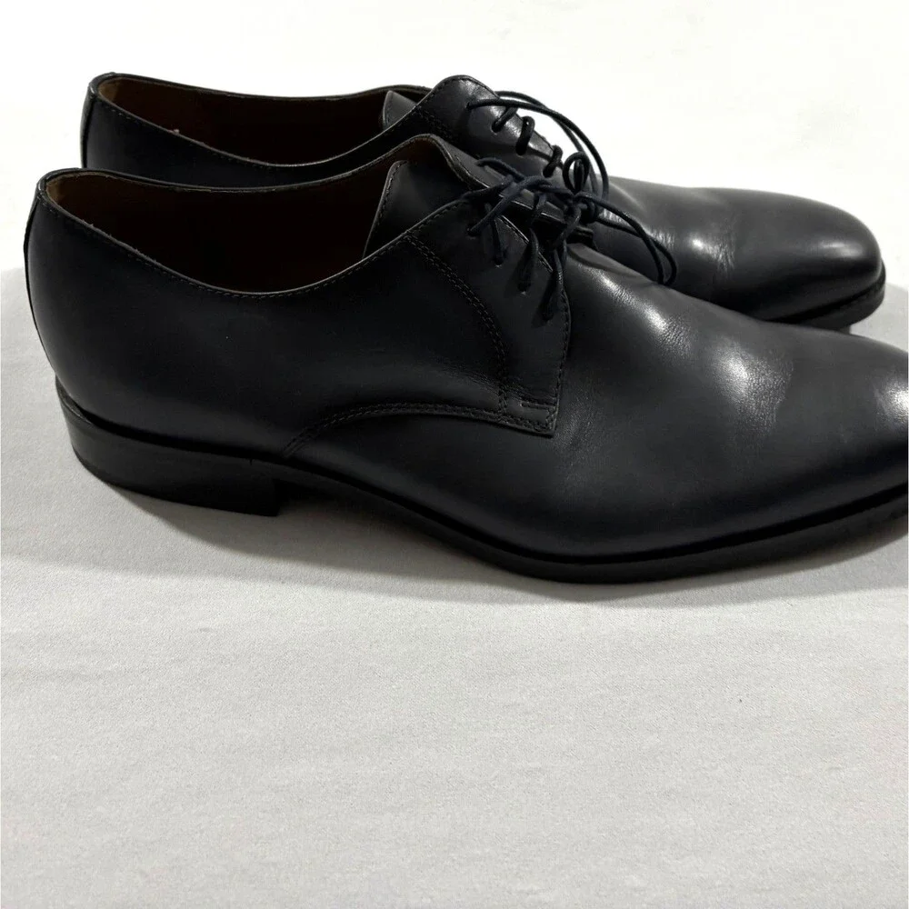 Robert Talbott Shoes Mens 12 Forenza Black Leather Upper Lace Derby Calf Smooth